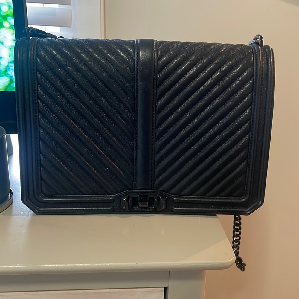 Rebecca Minkoff Chevron Quilted Jumbo Love Crossbody